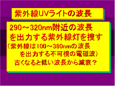 紫外線UVライトの波長01