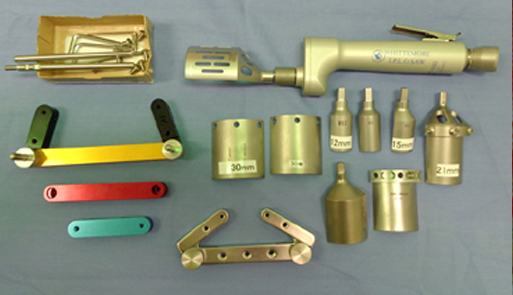 各種のジグとTPLO用の円鋸のいろいろなサイズ