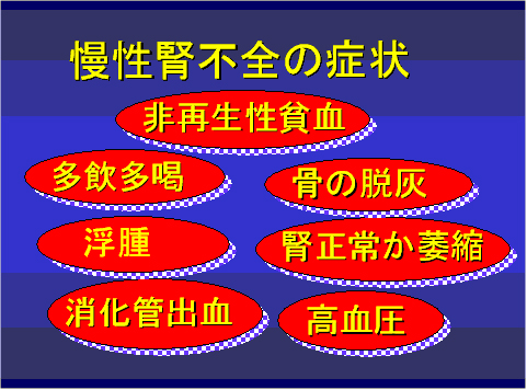 慢性腎不全の症状